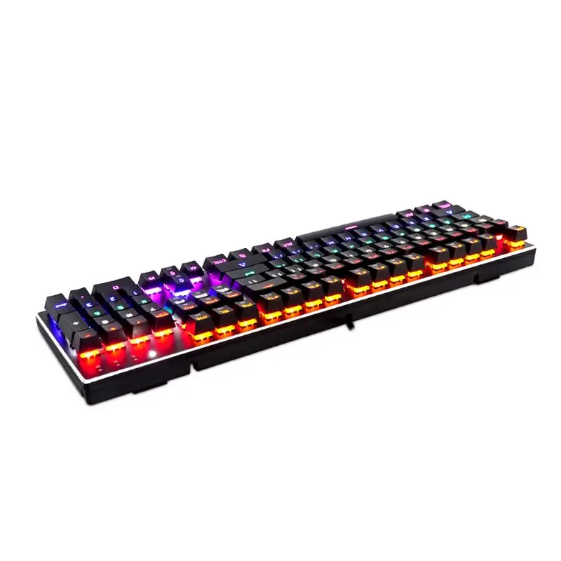 

K10 104 Key USB Wired LED Backlit Axis Gaming Mechanical Keyboard For Desktop P9YA