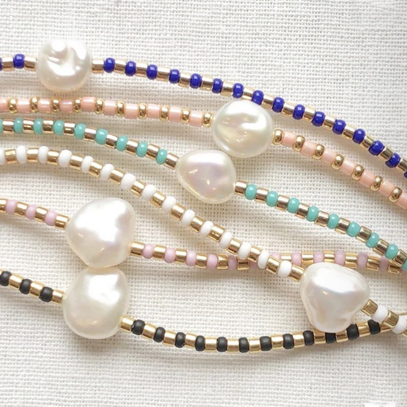 Ожерелье Из Жемчужного прекрасные бусины в горошек барокко для мужчин и женщин