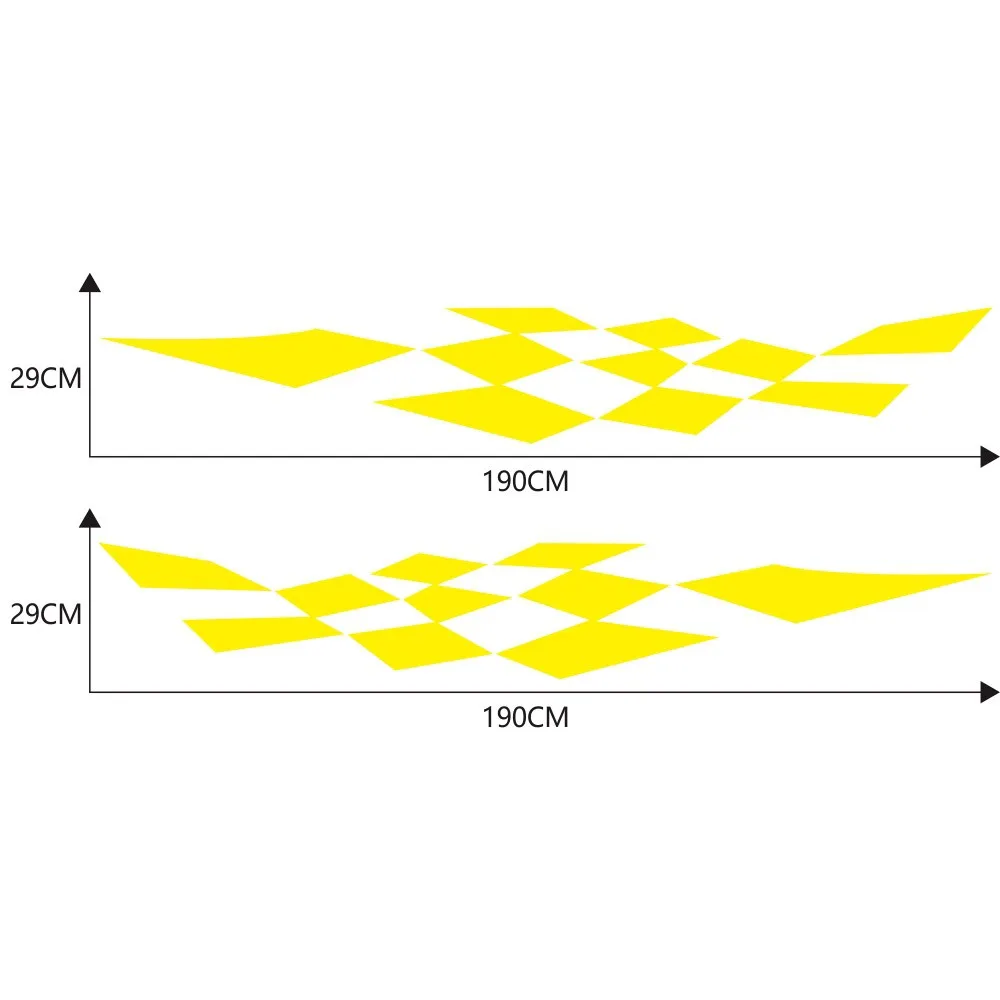 Автомобильная боковая юбка Наклейка Авто Виниловая пленка для гонок длинные