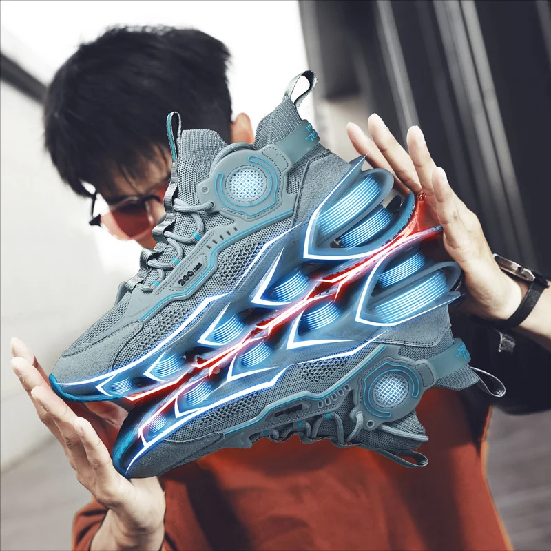 

2021 new trend cool cooler can wind men's leisure sports blade shoes fly woven upper breathable versatile single shoes