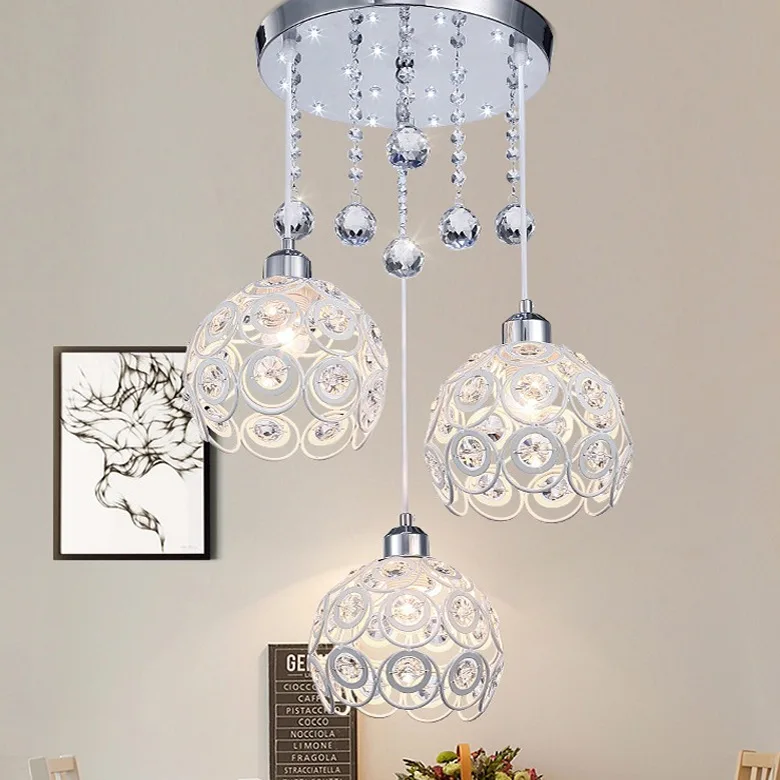 Современная Минималистичная ресторанная люстра с тремя головками подвесные