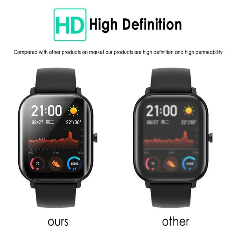 Закаленное стекло для защиты экрана смарт-часов Huami Amazfit GTS полноэкранная