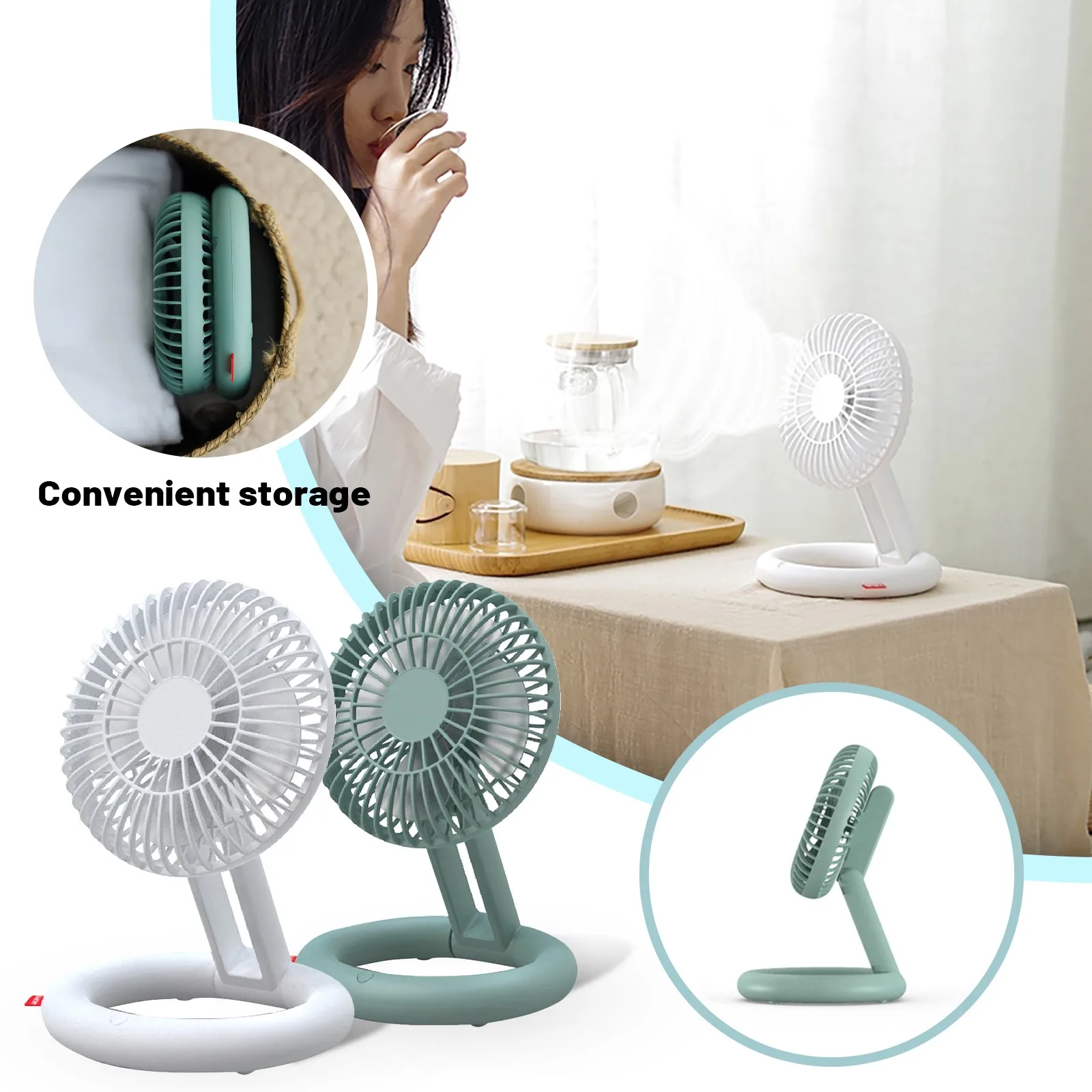 

New Small Fan Mini Usb Powered Quiet Portable Foldaway Fan Wall Mount Outdoor Ventilateur Summer Cooling Conditioner