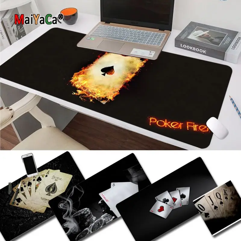 

MaiYaCa Cool New Cool Poker with Fire Silicone large/small Pad to Mouse Game Free Shipping Large Mouse Pad Keyboards Mat