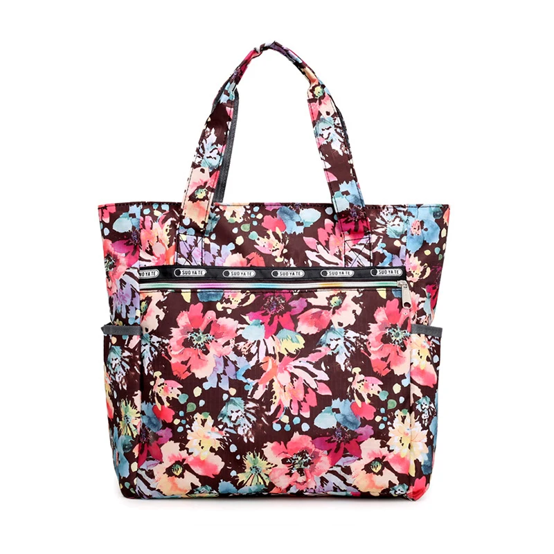 Водонепроницаемые нейлоновые женские сумки через плечо мессенджеры с цветочным