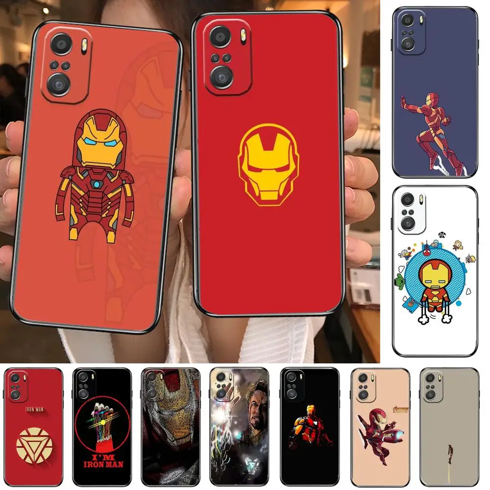 

Iron Man Cartoon For Xiaomi Redmi Note 10S 10 9T 9S 9 8T 8 7S 7 6 5A 5 Pro Max Soft Black Phone Case