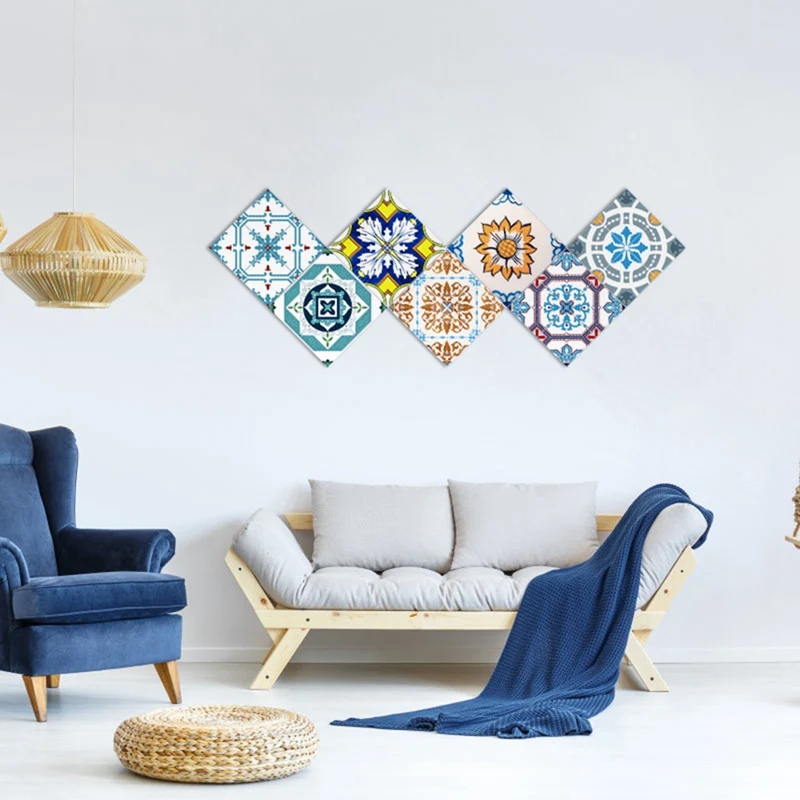 5 шт./компл. 3D Ванная Комната Водонепроницаемые Нескользящие наклейки в богемном