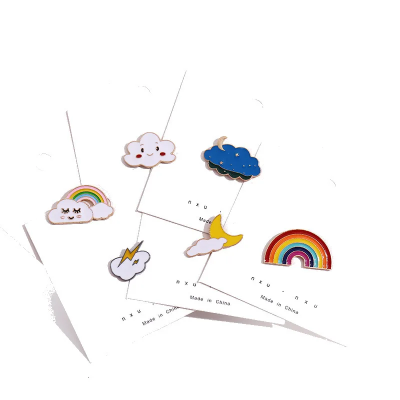 

Fashion Rainbow Alloy Lapel Cartoon Pins Fruits Food Mix Brooches Badges Backpack Cute Pins Gifts For Friends Wholesale Jewelry