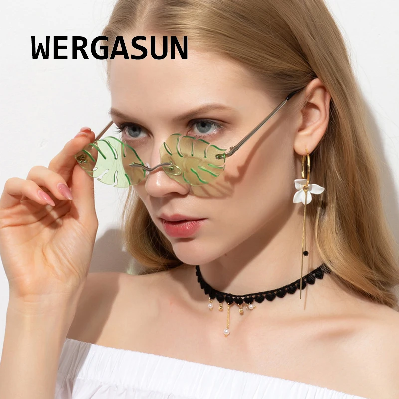 2020 новые модные солнцезащитные очки WERGASUN с листвой для женщин и мужчин брендовые