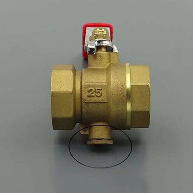 Латунный шаровой клапан для измерения температуры равномерная внутренняя