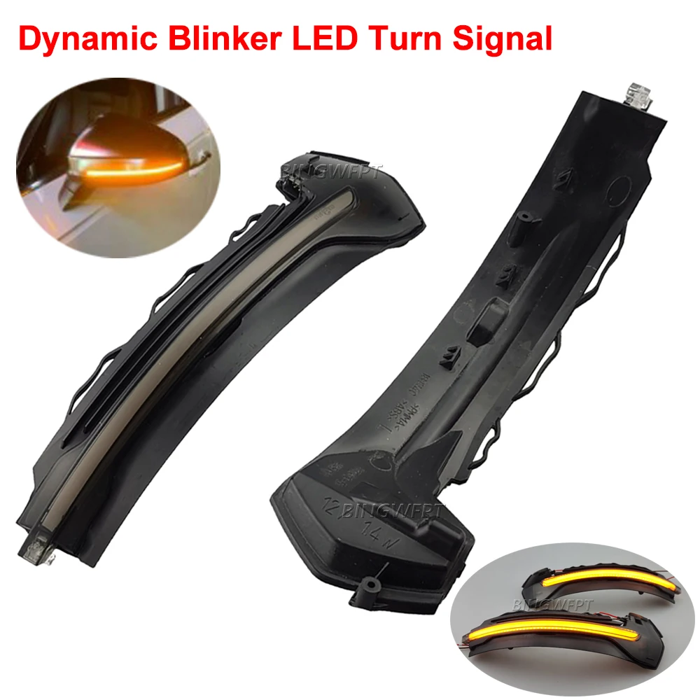 

Rearview Mirror Flashing Indicator LED Turn Signal Light For Audi A3 8V S3 RS3 Dynamic Blinker 2013 2014 2015 2016-2020