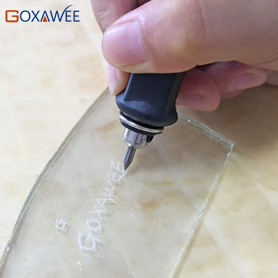 GOXAWEE Variable Speed Electric Engraver Engraving Carving Pen Plotter Machine Chisel Tips On Metal Wood Glass Plastic Ceramics images - 6