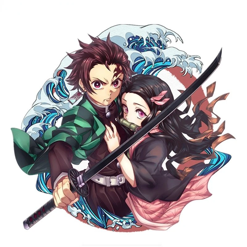 

3D Poster Cartoon Anime Kimetsu No Yaiba Tanjiro Kamado Car Sticker for Bumper Guitar Truck Window Laptop Fine Decal KK13x13cm