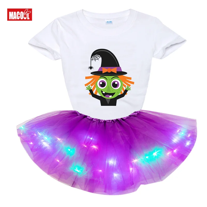 Рубашки для Хэллоуина платье девочек платья милые детская одежда маленьких