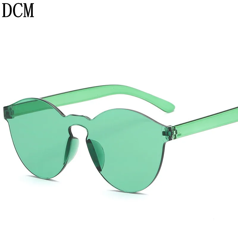 Новые цельные линзы солнцезащитные очки для женщин прозрачные пластиковые