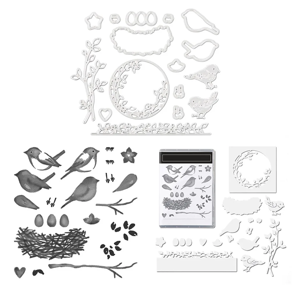 

Die Cuts Paper Art Emboss Card Making DIY Scrapbooking Seal Cutting Die Magpie Handmade Card Decorative Stamp Sheets New