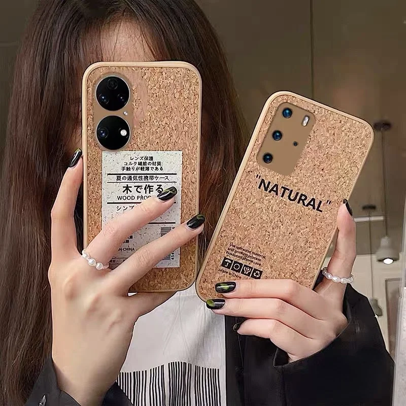 Ультратонкий Деревянный чехол с рассеиванием тепла для телефона Huawei P30 P40 P20 P50 Pro