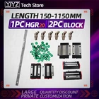 Линейная направляющая 1 шт. HGR20 + 2 шт. HGH20HAHGW20HAHGH20CAHGW20CCстальная защита HGH20CAHGW20CC, длина ползунка-150-1150 мм