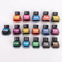 30ml bottled glass smooth writing fountain pen ink refill school student stationery office supplies 16 colors