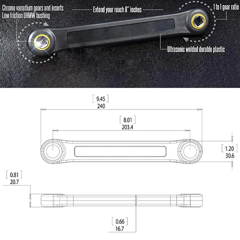 

Universal Extension Wrench Automotive Tools Screw Nut Wrench Convenient Handhold Tool for Water-tap Machine Models Repairing