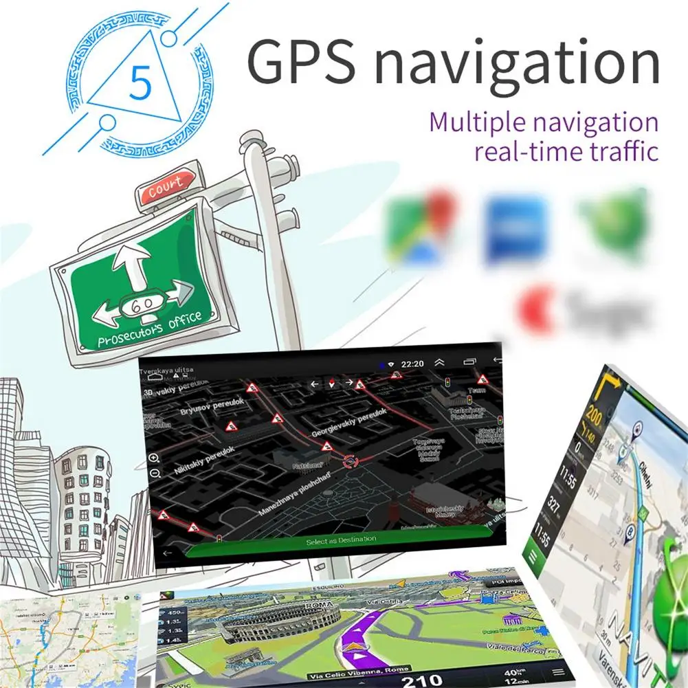 

7 Inch Car Radio Android 8.1 GPS Navigation Wifi USB Charging 1 Din HD Touch Screen Car MP5 Player Car Interior Supplies