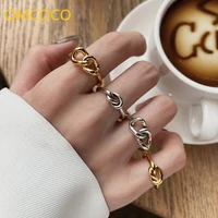 qmcoco simple silver color finger rings new fashion creative cross hollow out heart shape knot geometric party jewelry gifts