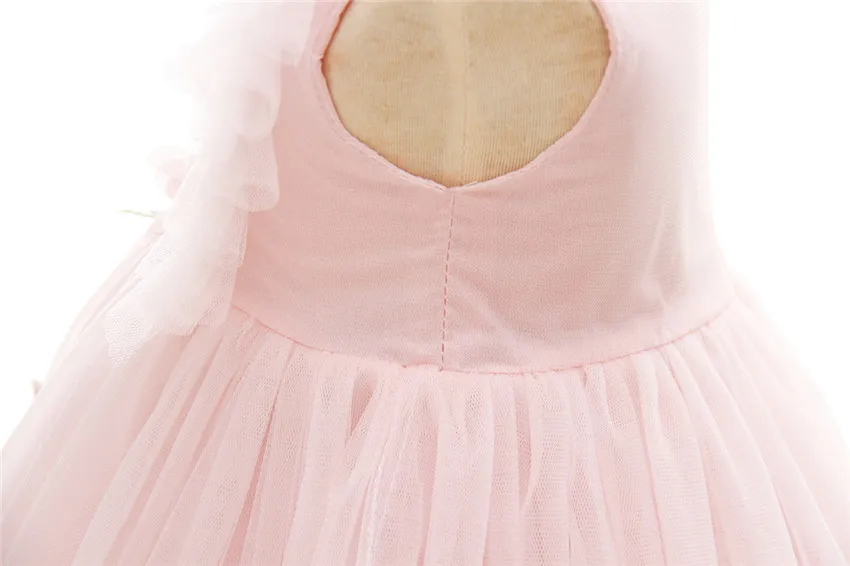 Pink Little Girls Dresses for Princess First Year Baby Birthday Dress Newborn Christmas Girl Party Frocks | Мать и ребенок