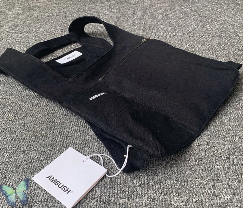 

Ambush Backpack Canvas Ambush Logo Print Chest Bag High Quality Men Women Tactical Backpack Fron Zip Jacket Vest Bag
