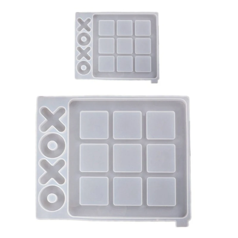 

Best 2 Pcs/Set DIY Tic Tac Toe Game and X O Silicone Resin Mold Classic Game Fun Resin Mold Kit