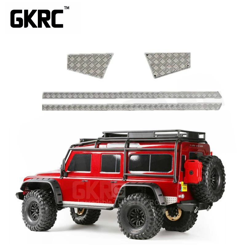 4 шт. задняя противоскользящая пластина из нержавеющей стали для 1/10 Land Rover Defender RC