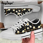 Женские холщовые кроссовки с поясом на цепочке и принтом ромашки, большие размеры 35-46