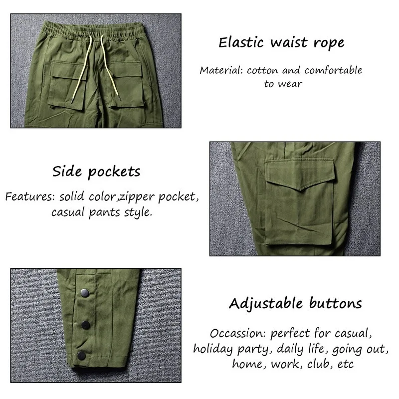 

SHUJIN Cargo Pants Men 2021 Hip Hop Streetwear Jogger Pant Fashion Trousers Multi-Pocket Casual Joggers Sweatpants Men Pants