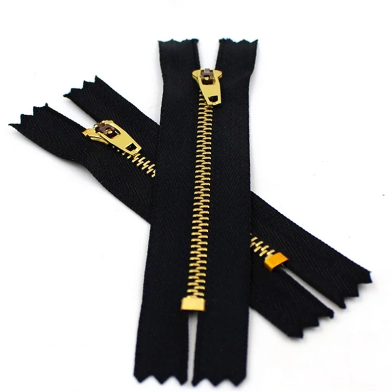 Металлическая молния для шитья черная с автоматическим замком швейных джинсов