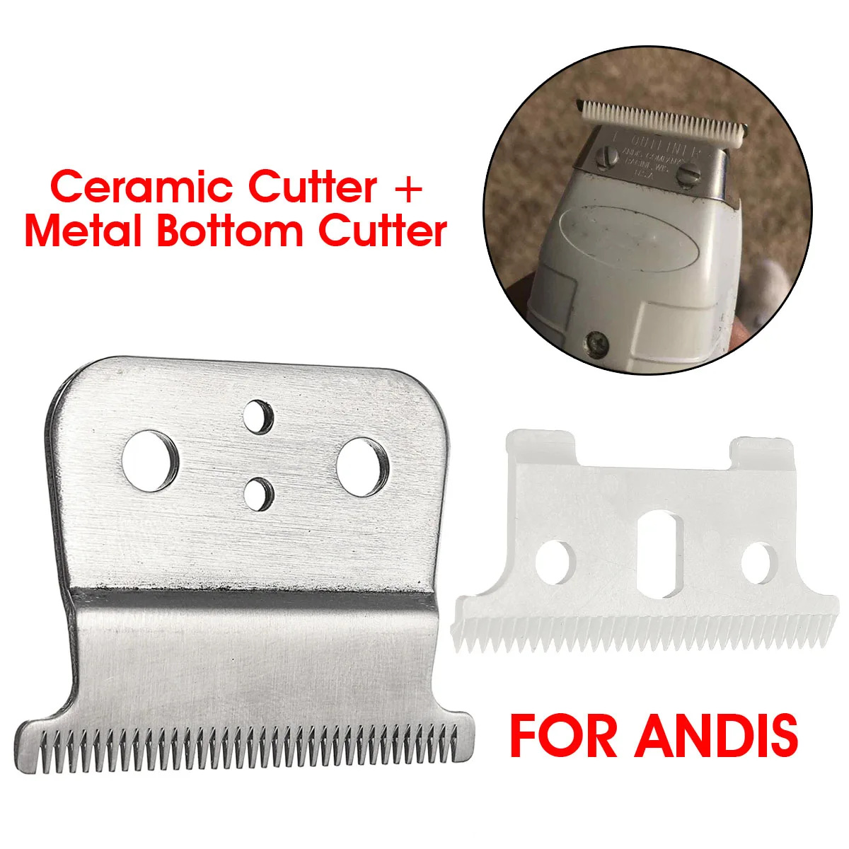 

Professional Electric Hair Clipper Blade Hair Trimmer Metal Replacement Cutter Head Tool For Andis For Wahl Ceramic Cutter Blade