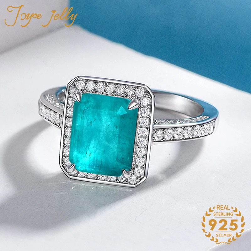 

Ювелирное изделие JoyceJelly из серебра 925 пробы, кольцо с квадратными драгоценными камнями 8*10 мм в стиле ретро для женщин, свадебвечерние, краси...