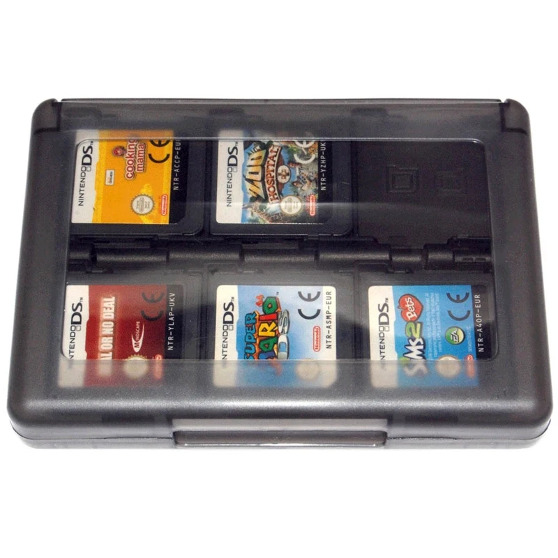 Чехол держатель для игр 3Ds 2Ds Ds Nintendo картридж 24 в 1 дорожный Черный Zedlabz|Жёсткие