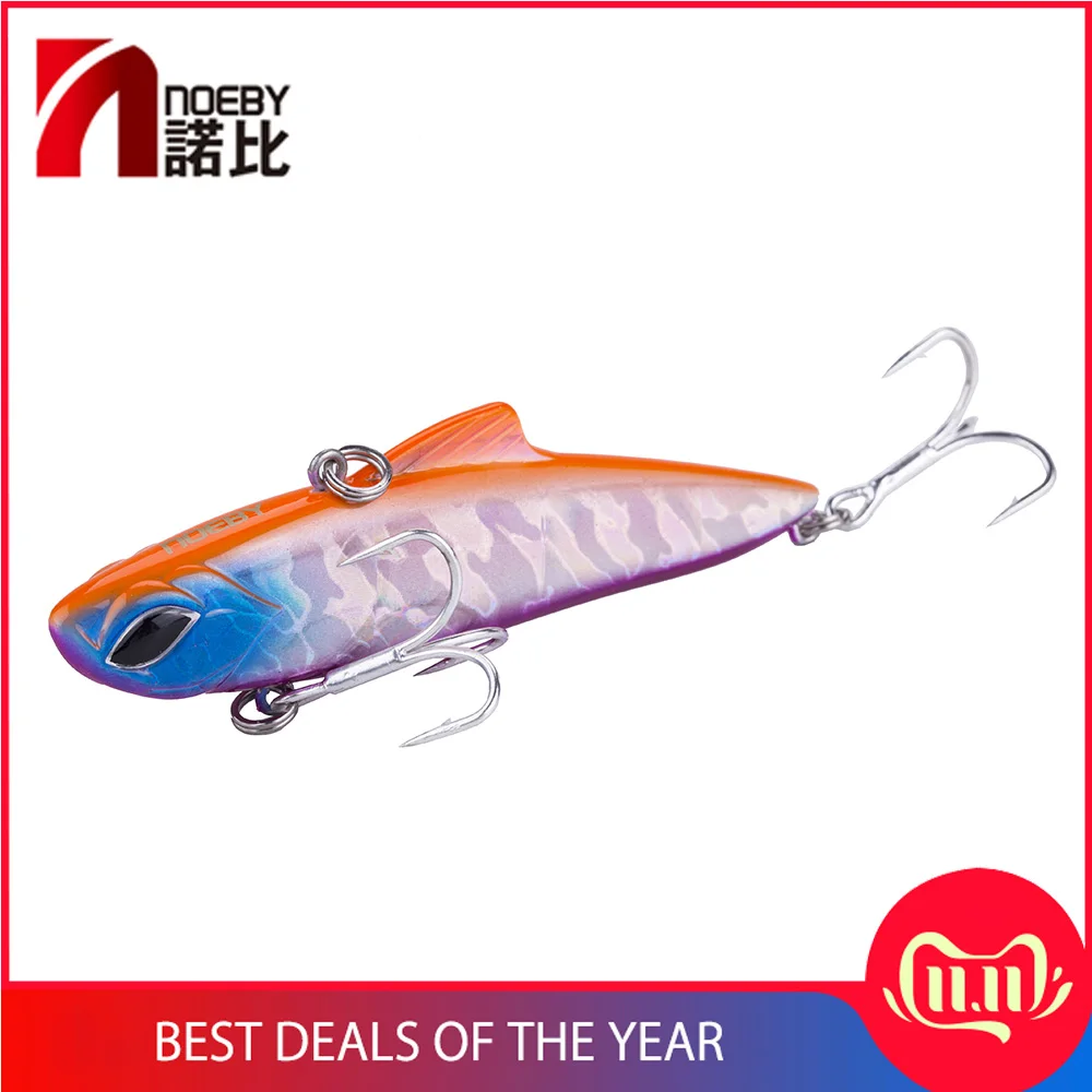 Noeby NBL9499 Тонущая зимняя VIB погремушка твердая приманка для рыбалки воблер 85 мм 24,5 г для баса щуки
