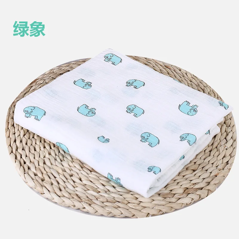 Green-like 1 шт., хлопок, муслин, детские пеленки, мягкие одеяла для новорожденных, для ванной, марля, Детская накидка, спальный мешок, чехол для коляски, игровой коврик - Цвет: Green-like
