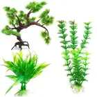 Искусственные аквариумные растения, 3 вида, искусственное украшение, водное растение, аквариумная трава, смотровое украшение, аксессуары для украшения