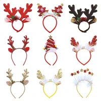 christmas led light headband xmastree elk antlers headbands kids adult headwear navidad ornaments christmas decorations for home