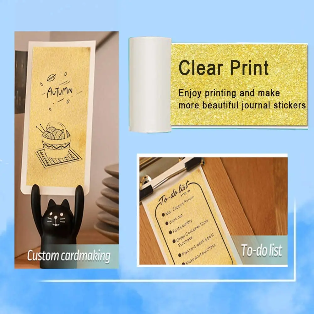 Печать наклеек Термальность Бумага Phomemo самоклеящаяся прозрачная обувь с