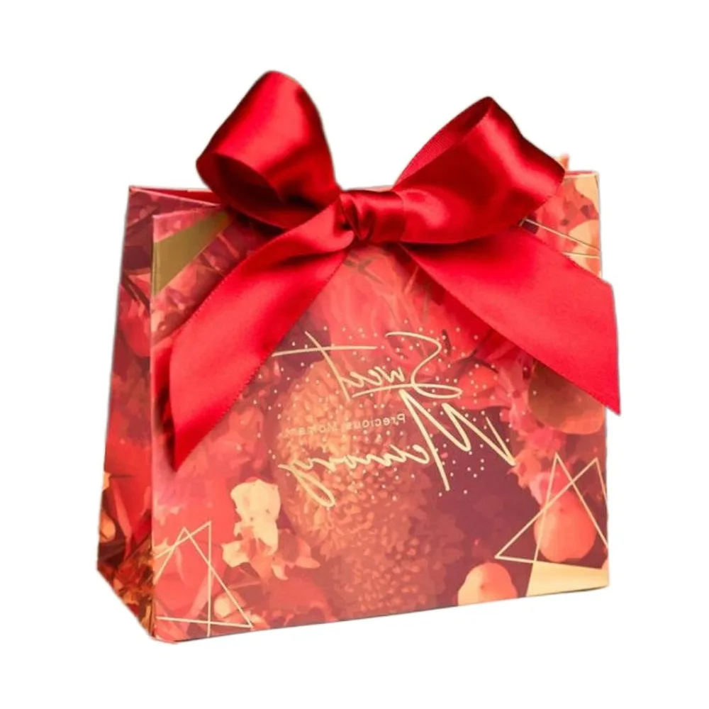 

100pcs Candy Gift Bags Box For Party Wedding Birthday Party Supplies Baby Shower Romantic Ribbon Bow Gift Packaging Bags