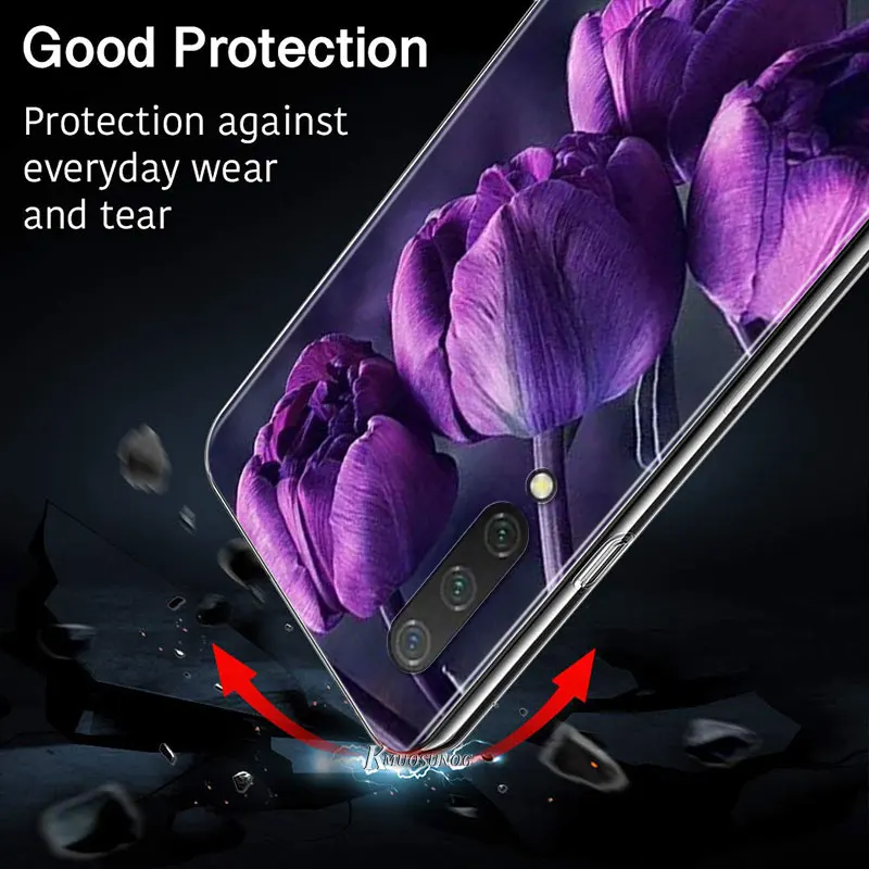 

Rose Purple flower for Xiaomi Mi11 10T Note10 Ultra 5G 9 9T SE 8 A3 A2 6X Pro Play F1 Lite 5G Transparent Phone Case
