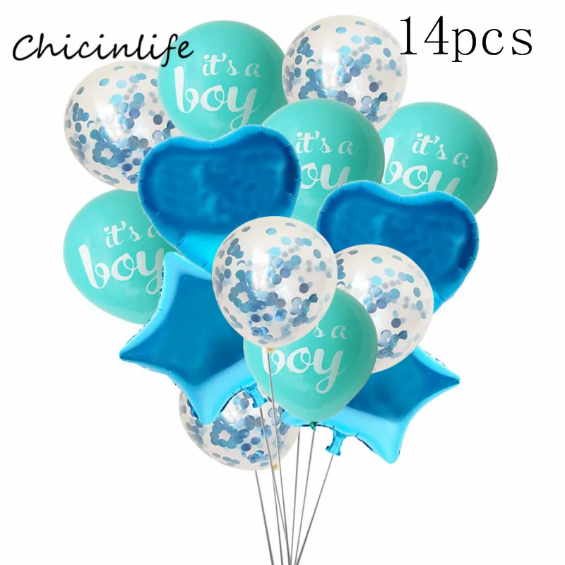 Chicinlife мальчик девочка 4th Happy Birhday украшение номер 4 шар День рождения корона шляпа 4 года День рождения принадлежности - Цвет: blue