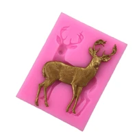christmas deer decoration cookie cutter shape food grade silicone cake mold cake tools