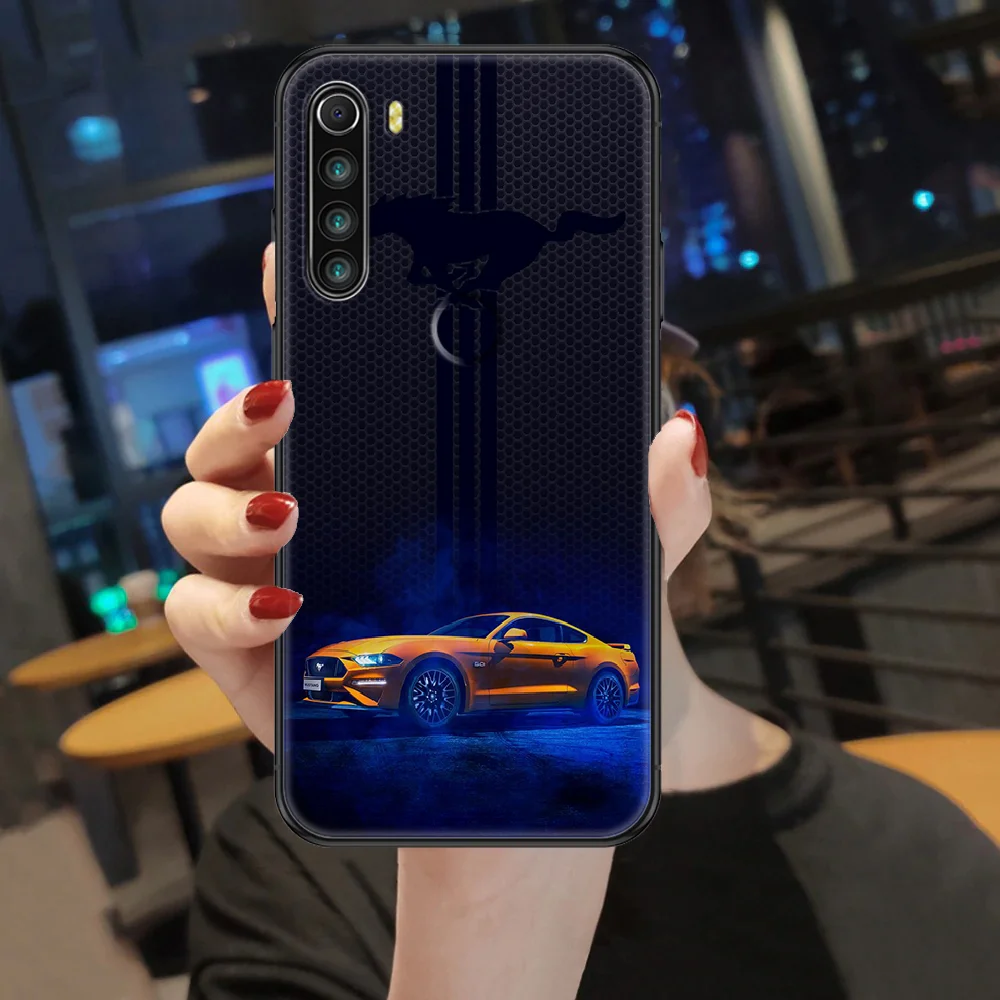 

Mustang Logo Sport Car Cool GT Phone case For Xiaomi Redmi Note 7 7A 8 8T 9 9A 9S 10 K30 Pro Ultra black painting cell cover