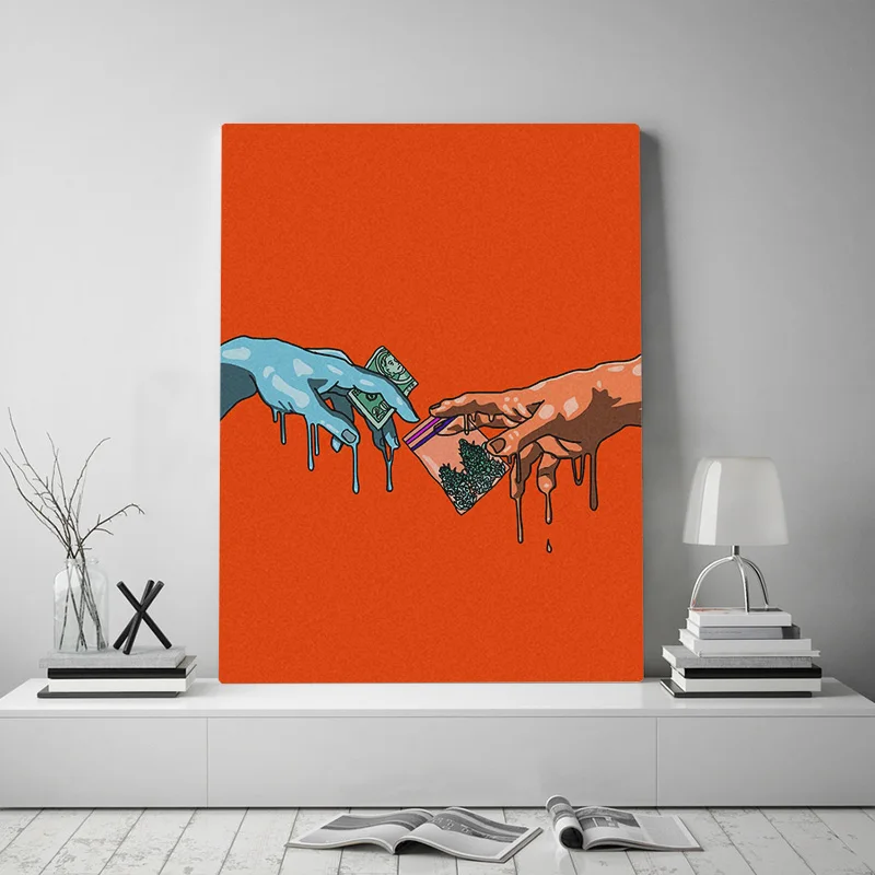 Картина на холсте Hd Микеланджело эстетика смешные Современные настенные картины