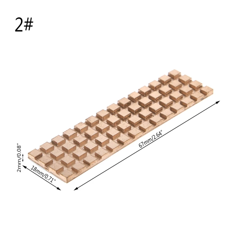

Copper Heatsink Thermal Conductive Adhesive For M.2 2280 PCI-E NVME SSD Radiator