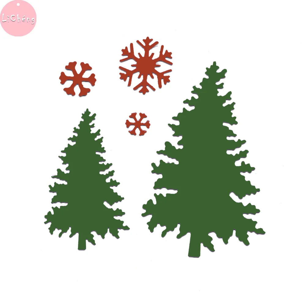 

Christmas Tree and Snow Slimline Cutting Dies Scrapbooking Embossing Folders for Card Making Metal Craft Stencils Stamps Die