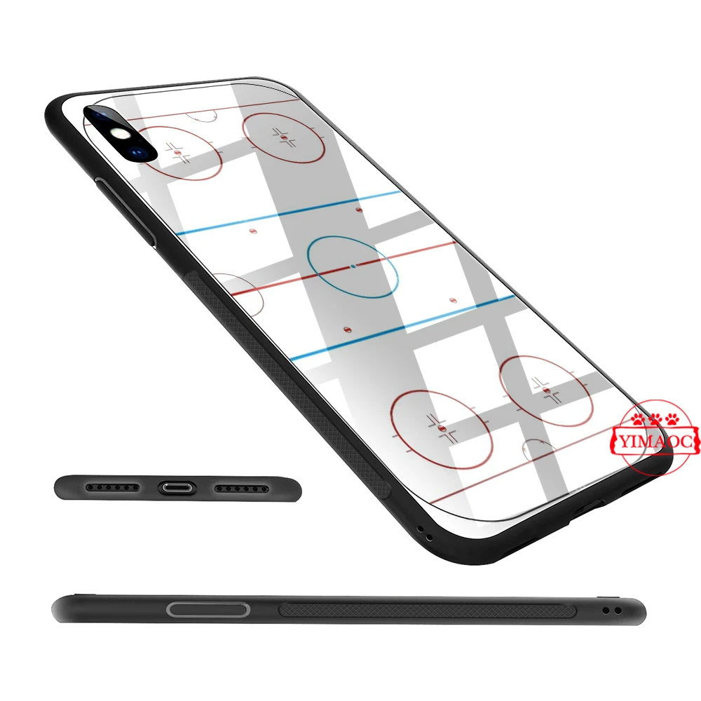 YIMAOC ice Hockey Rink sport Mom Glass Case for Xiaomi Redmi 4X 6A note 5 6 7 Pro Mi 8 9 Lite A1 A2 F1 |
